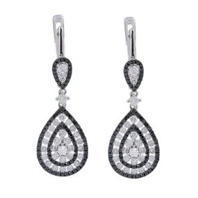 14K White Gold Diamond Earrings