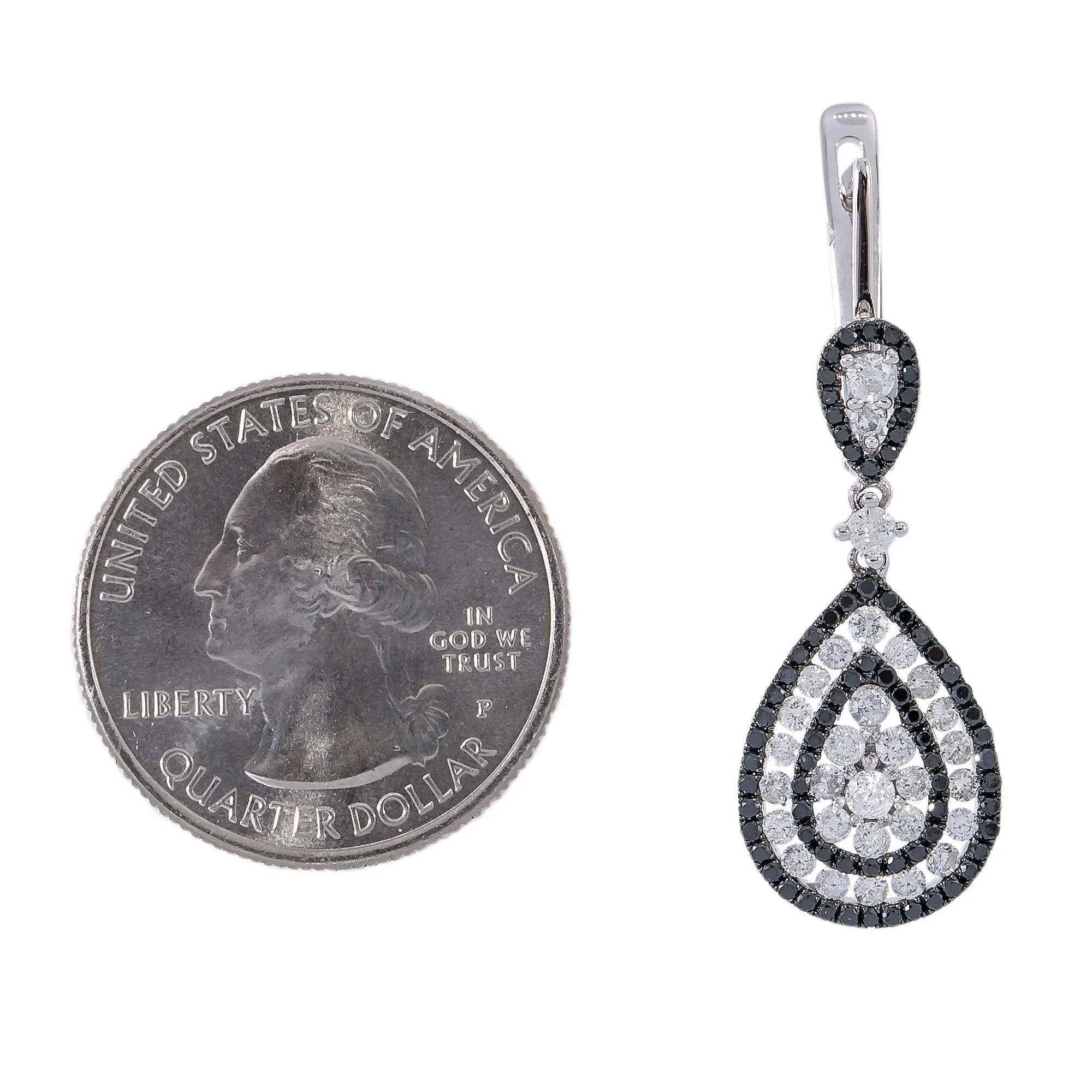 14K White Gold Diamond Earrings