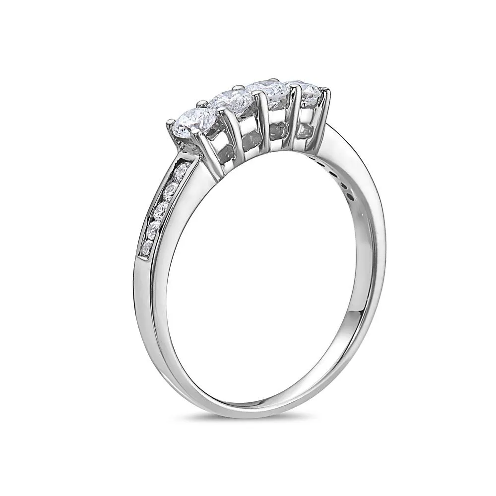 White Gold Wedding Band 0.68 CT 18K Ladies