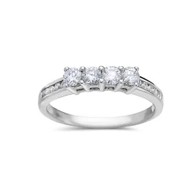 White Gold Wedding Band 0.68 CT 18K Ladies