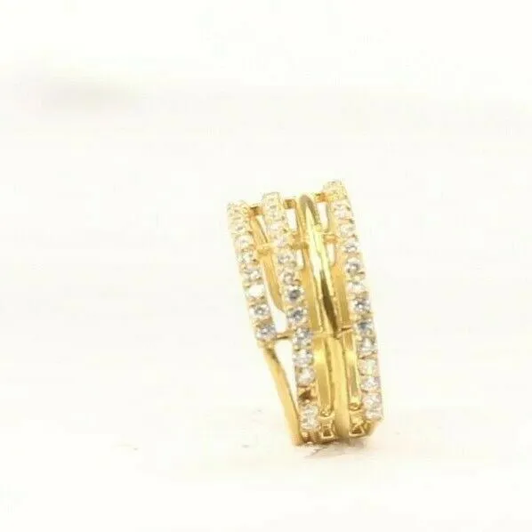 22k Ring Solid Gold ELEGANT Charm Ladies Loop Band SIZE 7 RESIZABLE r2136