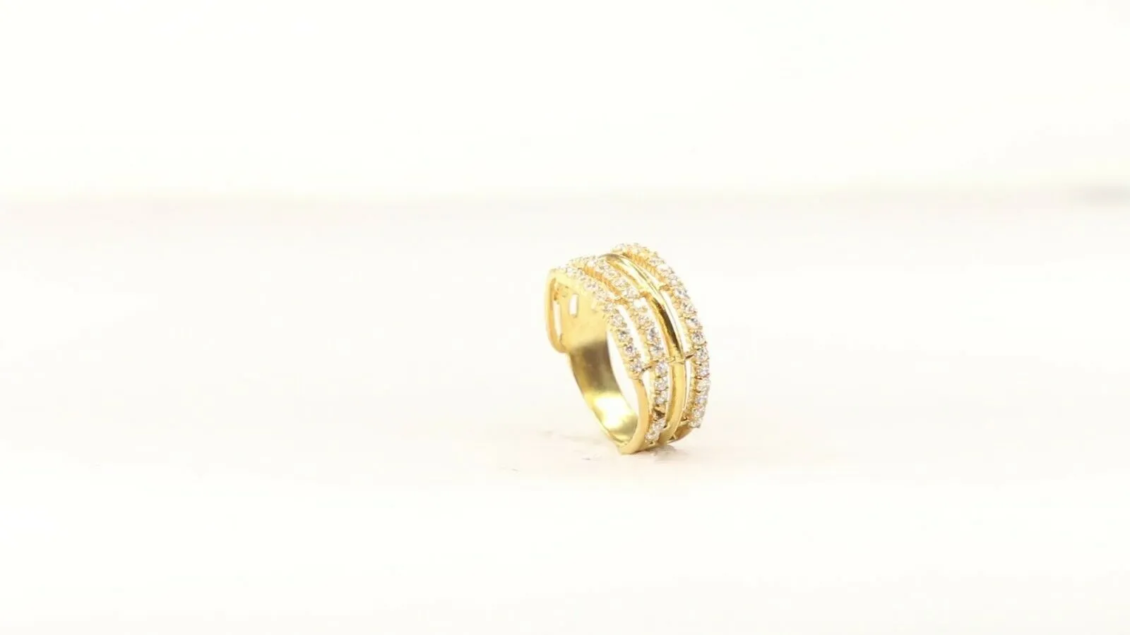 22k Ring Solid Gold ELEGANT Charm Ladies Loop Band SIZE 7 RESIZABLE r2136