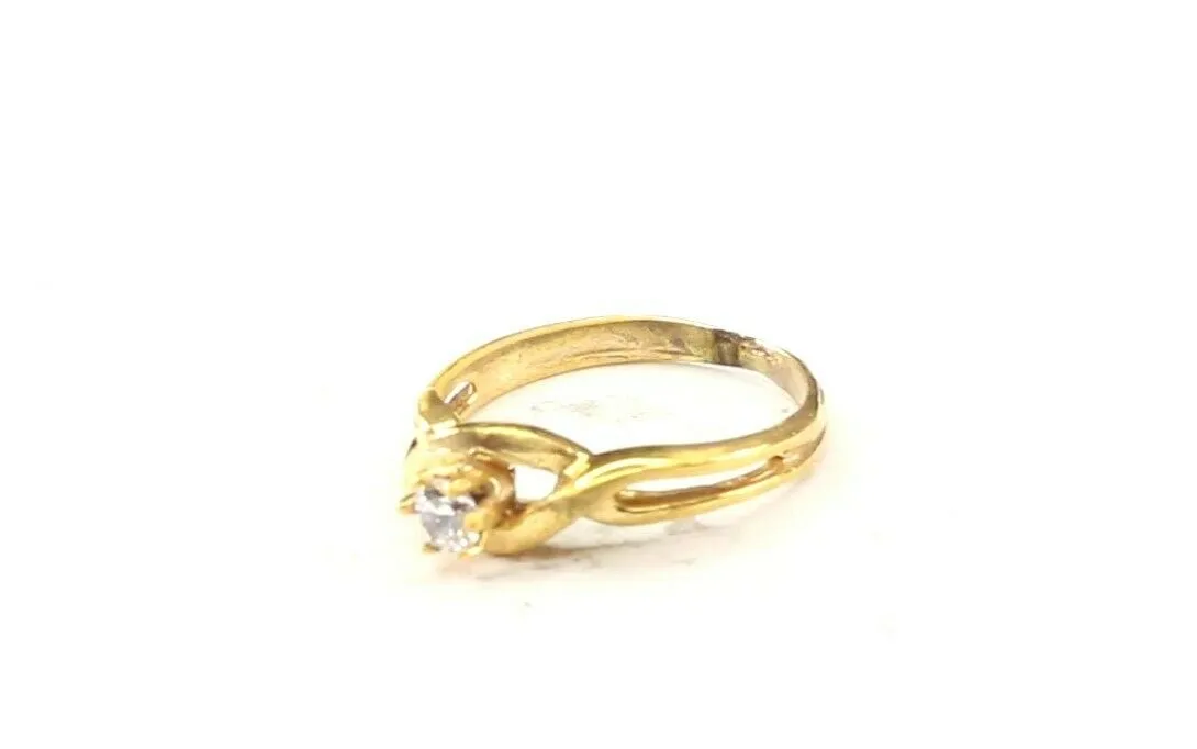 22k Ring Solid Gold ELEGANT Charm Ladies Twist Band SIZE 5.50 RESIZABLE r2443