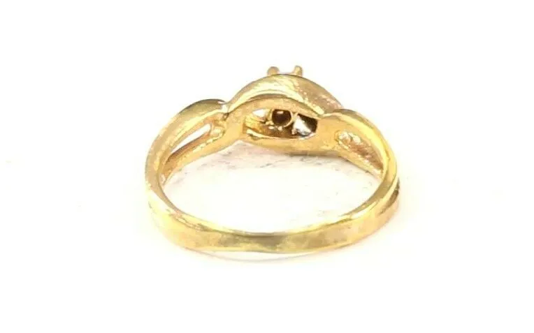 22k Ring Solid Gold ELEGANT Charm Ladies Twist Band SIZE 5.50 RESIZABLE r2443