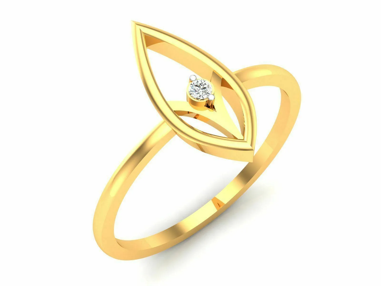 22k Ring Solid Gold Ladies Jewelry Modern Oval Shape Band CGR35