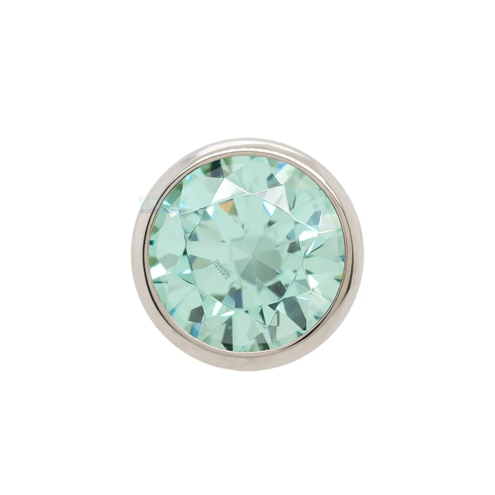 2.5mm Bezel-Set Faceted Gem Threaded End