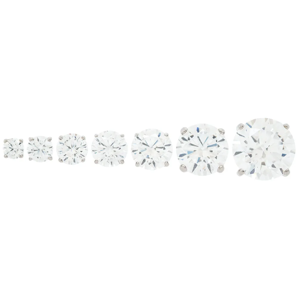 3mm Tiffany Prong-Set Brilliant-Cut Gem - on flatback