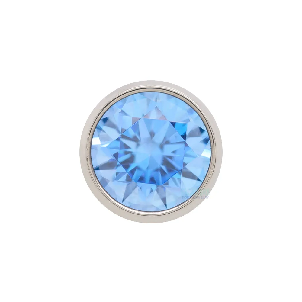 5mm Bezel-Set Brilliant-Cut Gem on Flatback