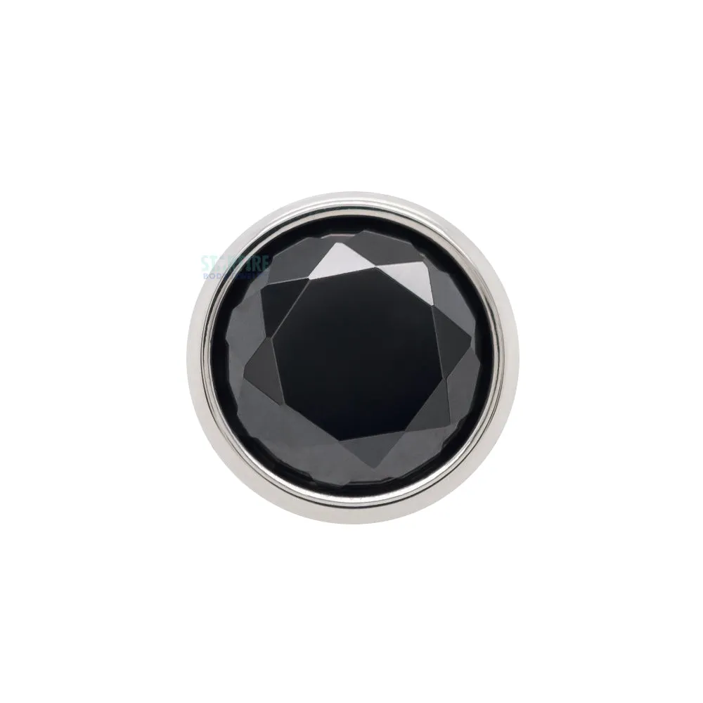 5mm Bezel-Set Brilliant-Cut Gem on Flatback