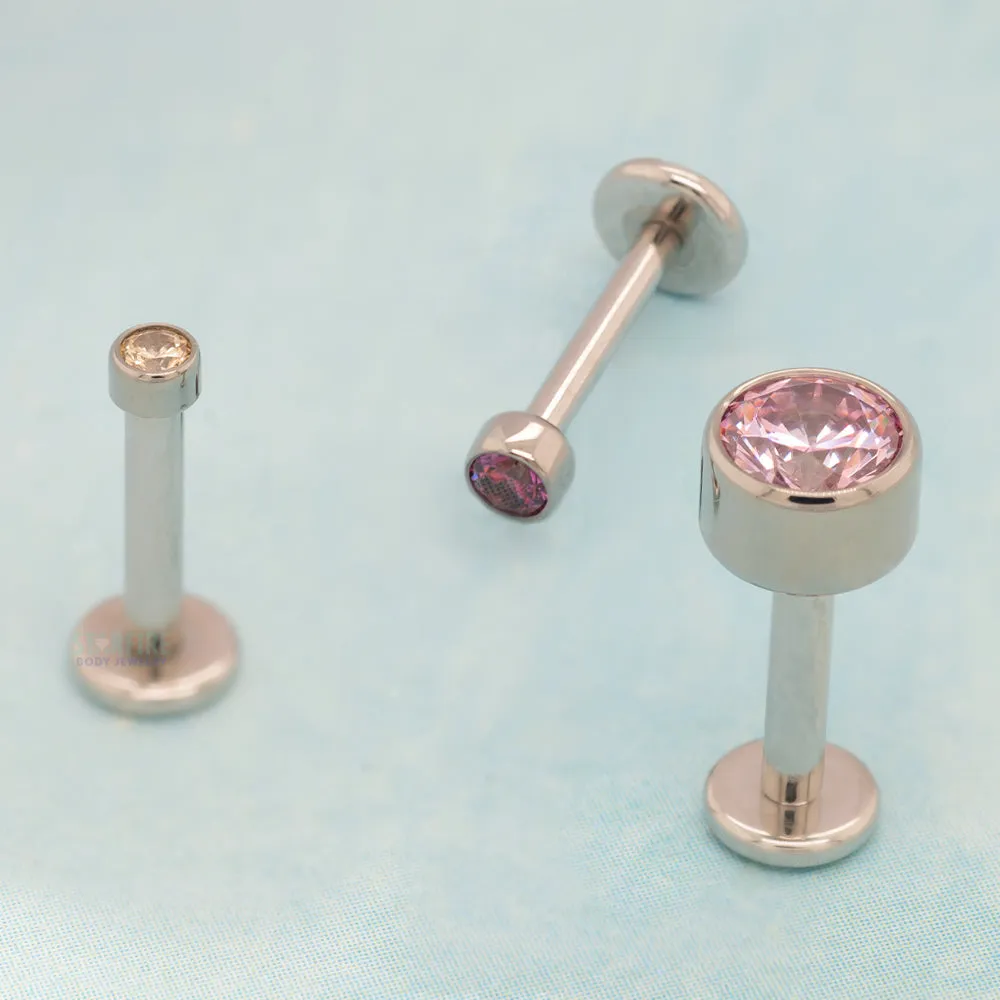 5mm Bezel-Set Brilliant-Cut Gem on Flatback