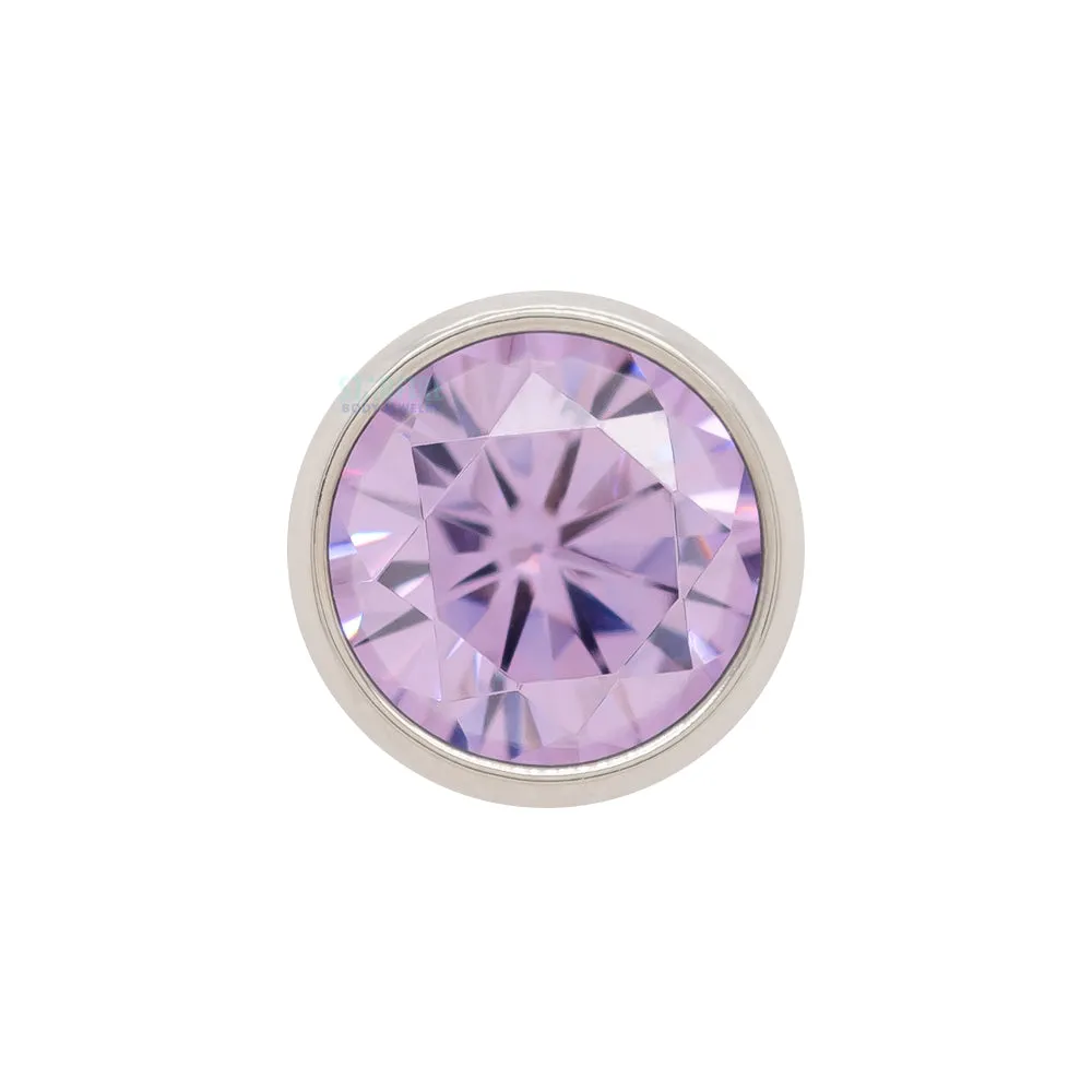 5mm Bezel-Set Brilliant-Cut Gem on Flatback