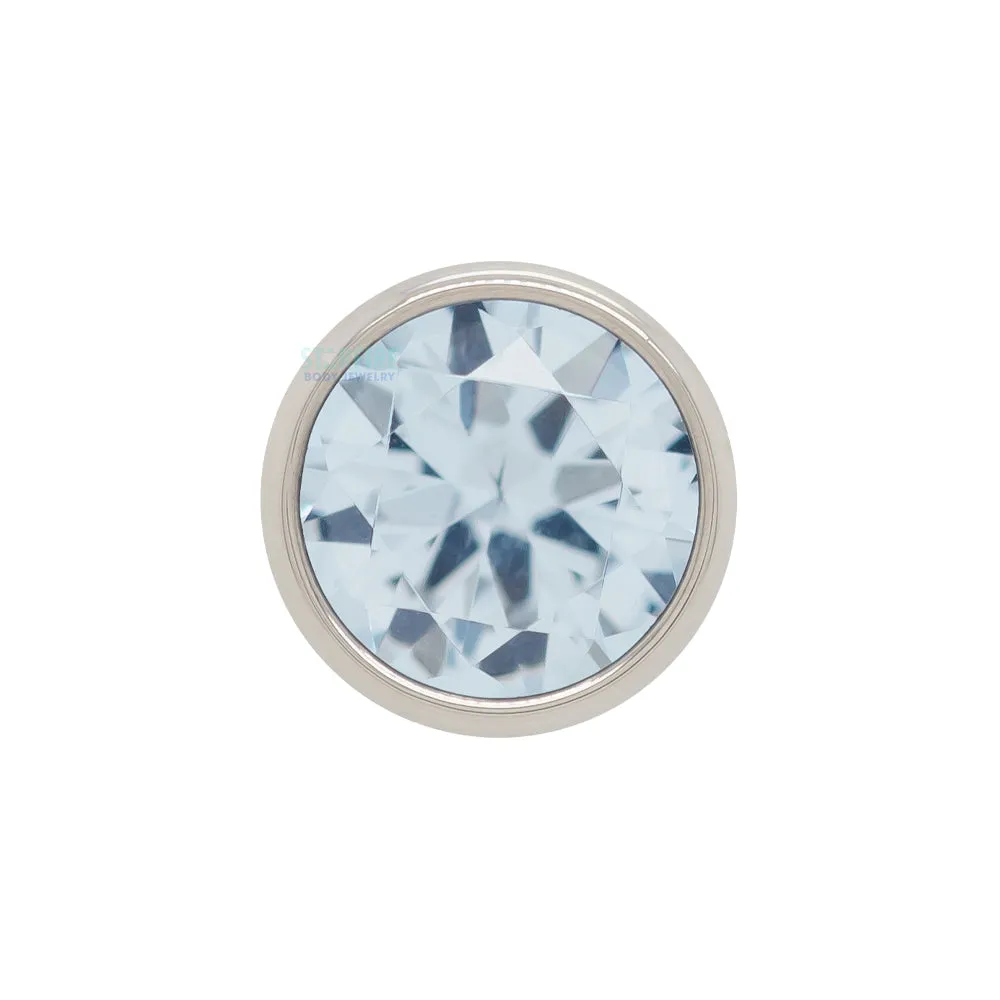 5mm Bezel-Set Brilliant-Cut Gem on Flatback