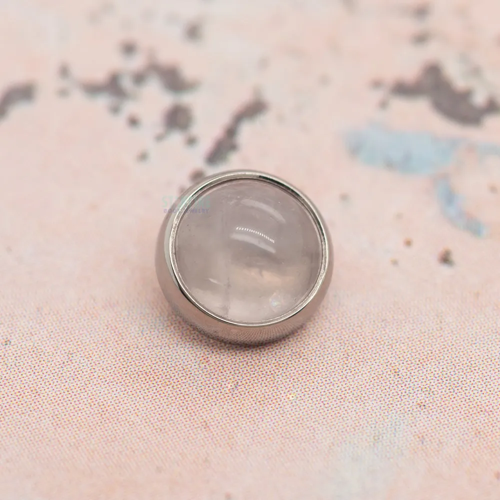 6mm Bezel-Set Natural Stone Threaded End