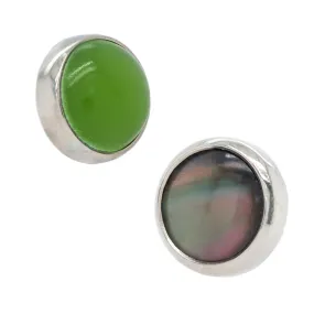 6mm Bezel-Set Natural Stone Threaded End