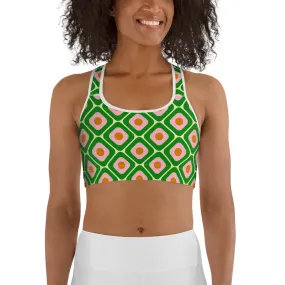 70s Retro Pattern Sports Bra