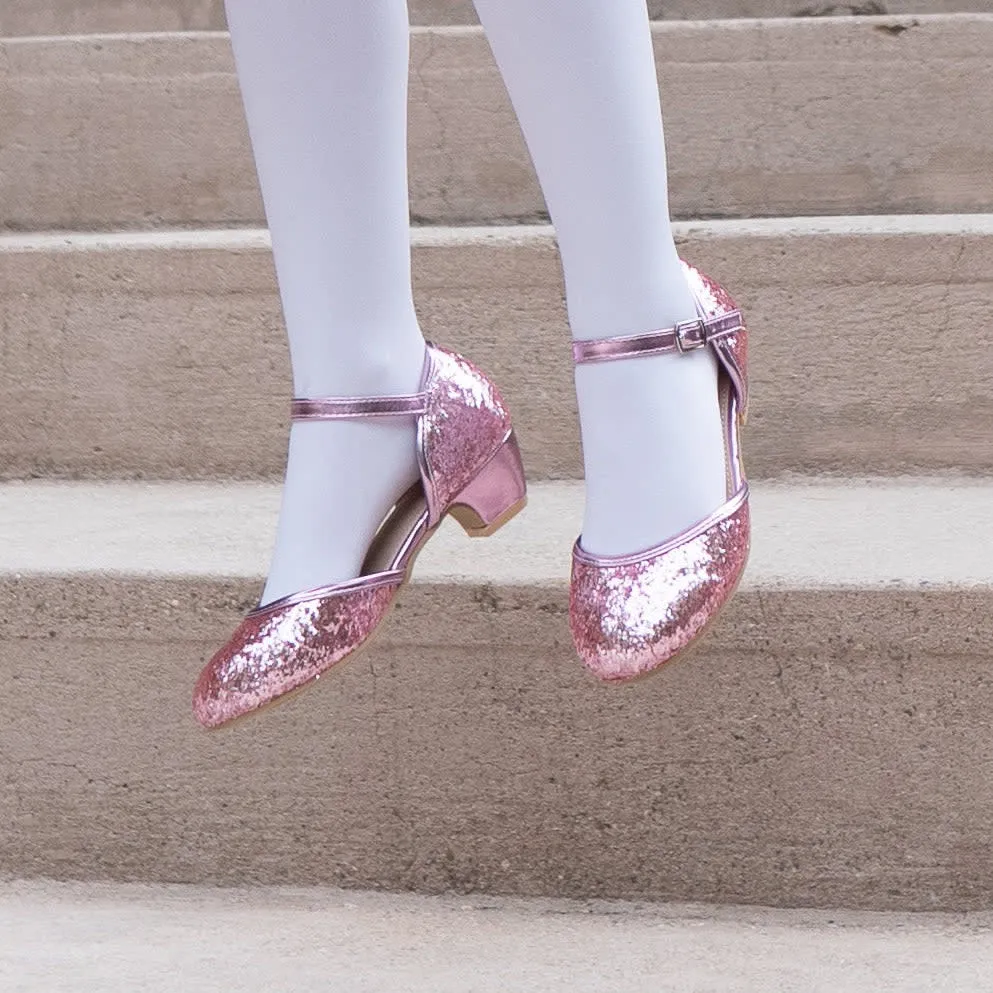 A Leading Role A Leading Role Pink Sparkle Heels