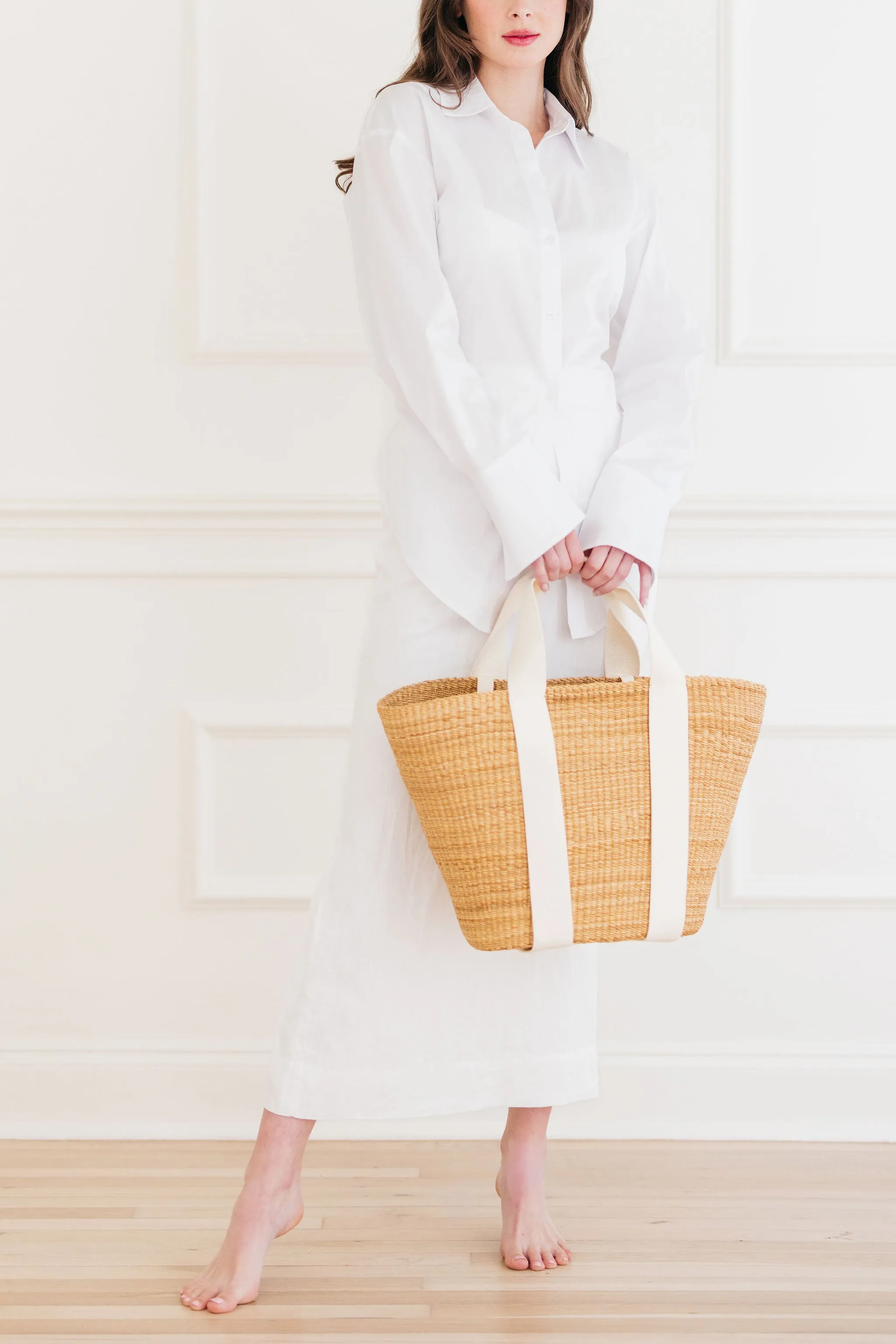 Abby Woven Basket Bag