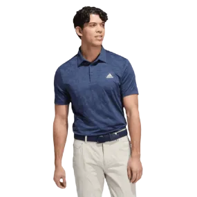 Navy Adidas Jacquard Golf Polo Shirt