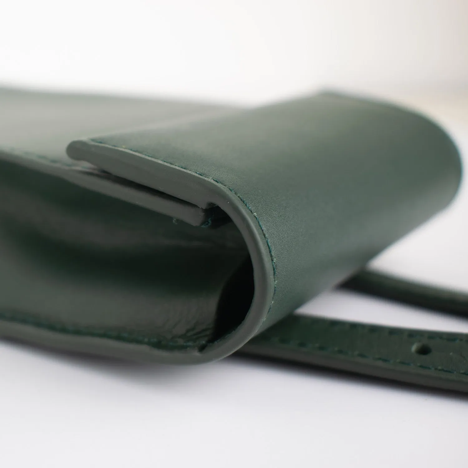 Adjustable Phone Bag in Dark Green