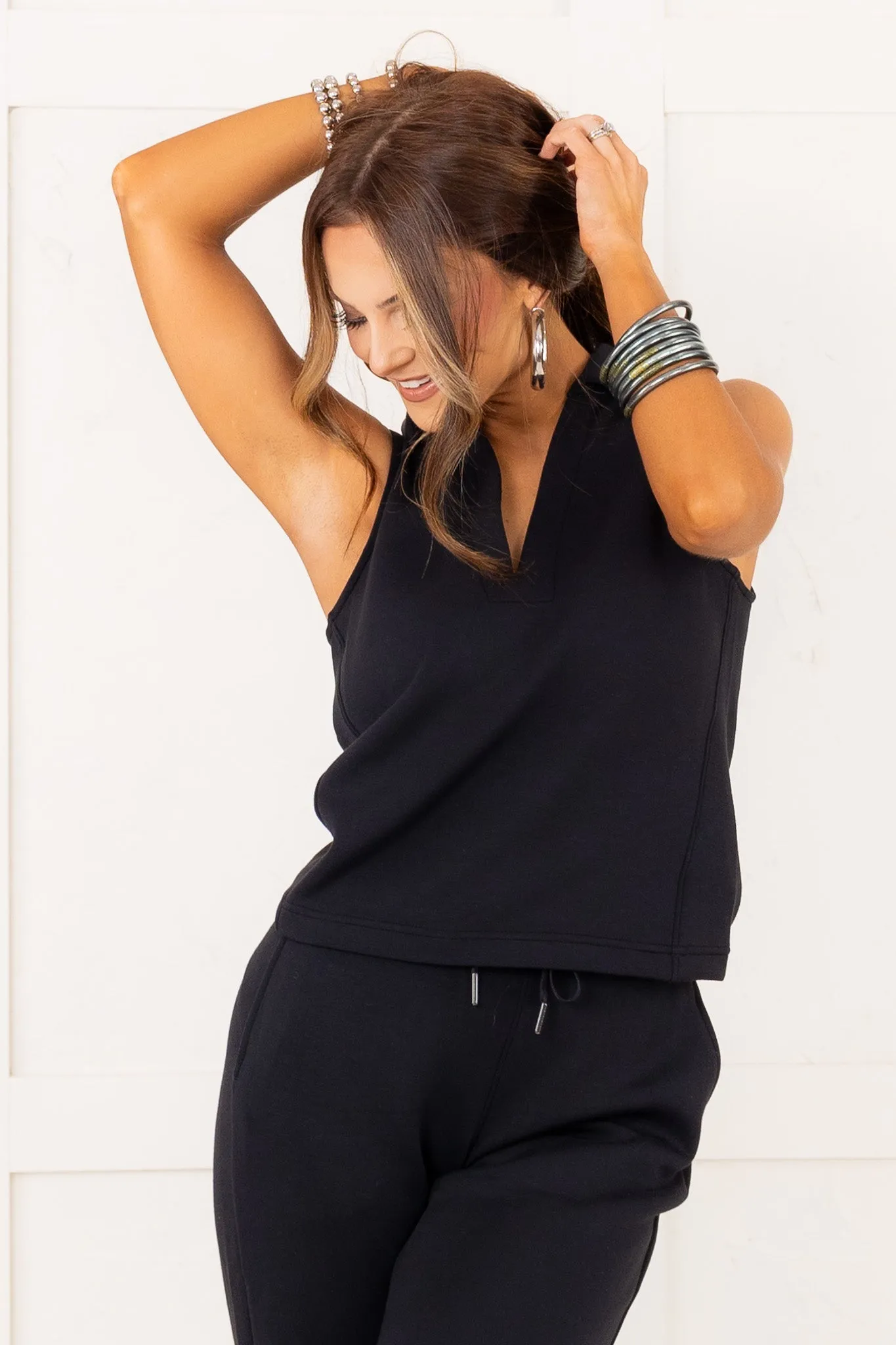 Airessentials Polo Tank - Black | SPANX - FINAL SALE