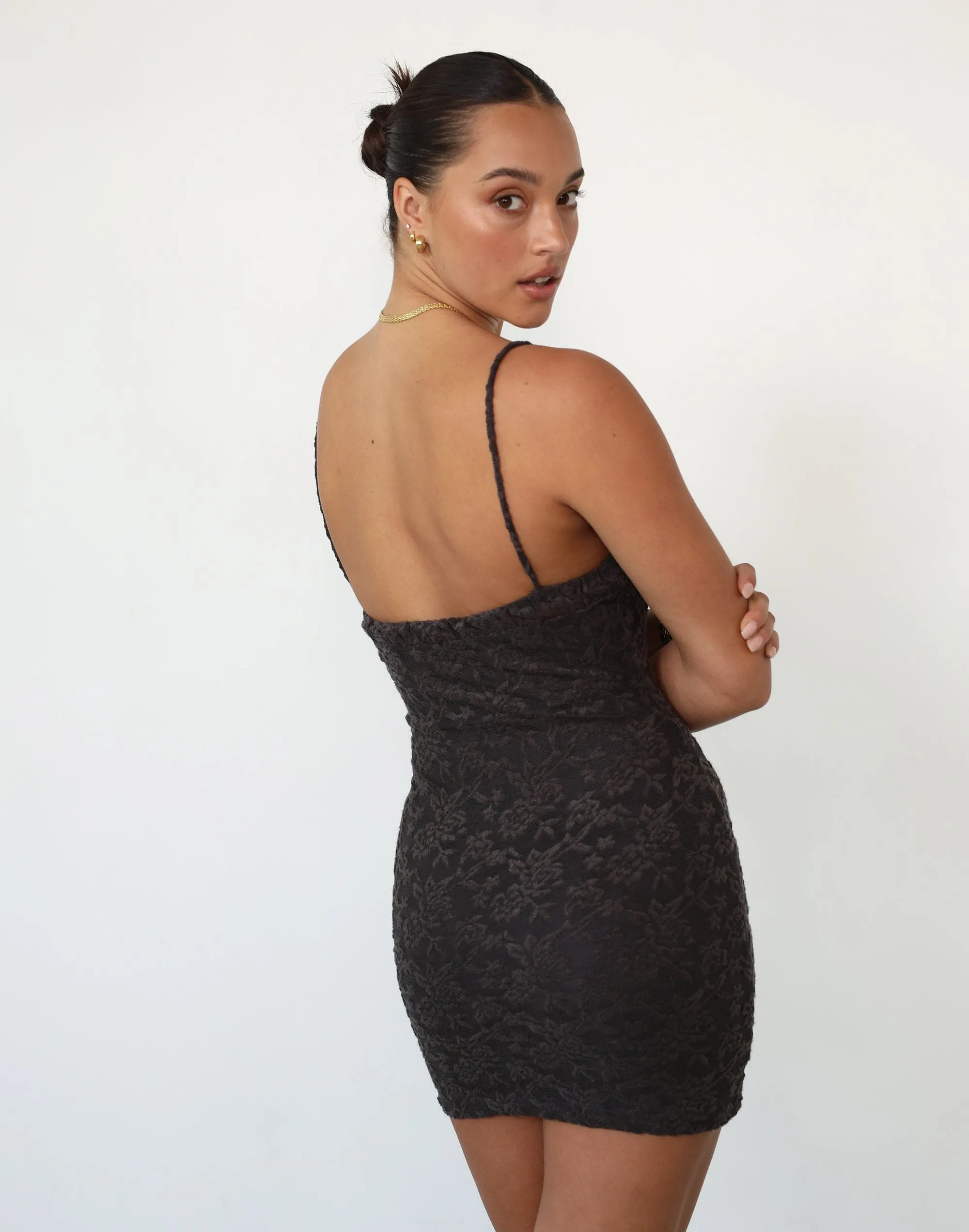 Charcoal Allegra Mini Dress