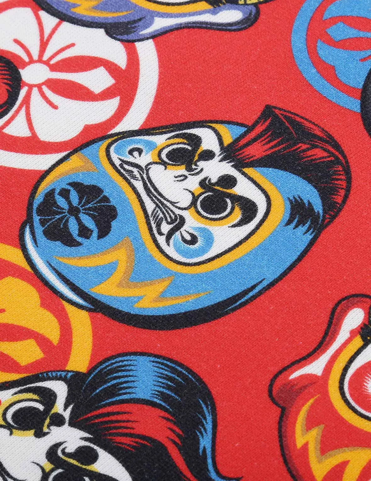 Allover Pompadour Daruma Print Hooded Sweatshirt