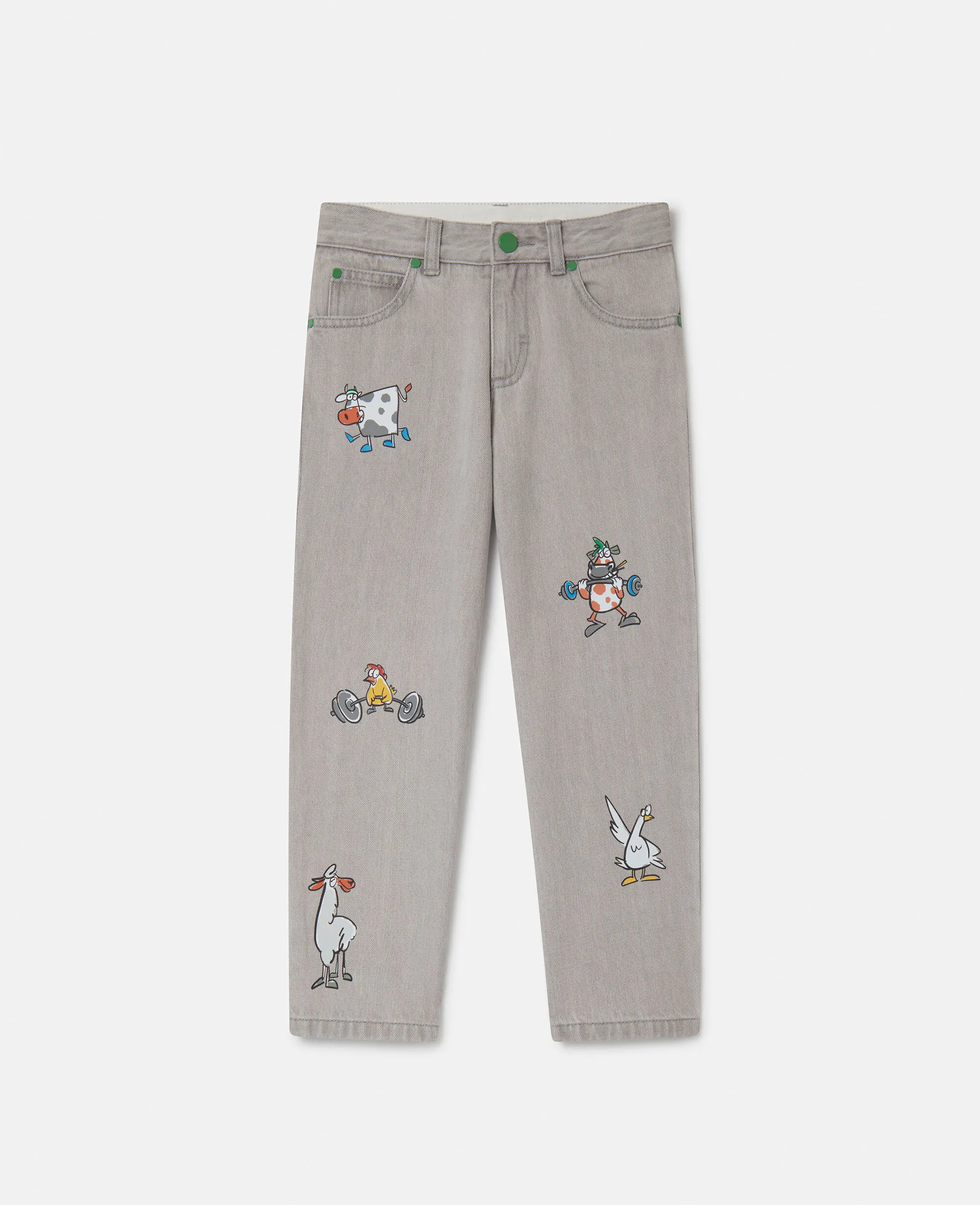 Animal Embroidered Denim Jeans