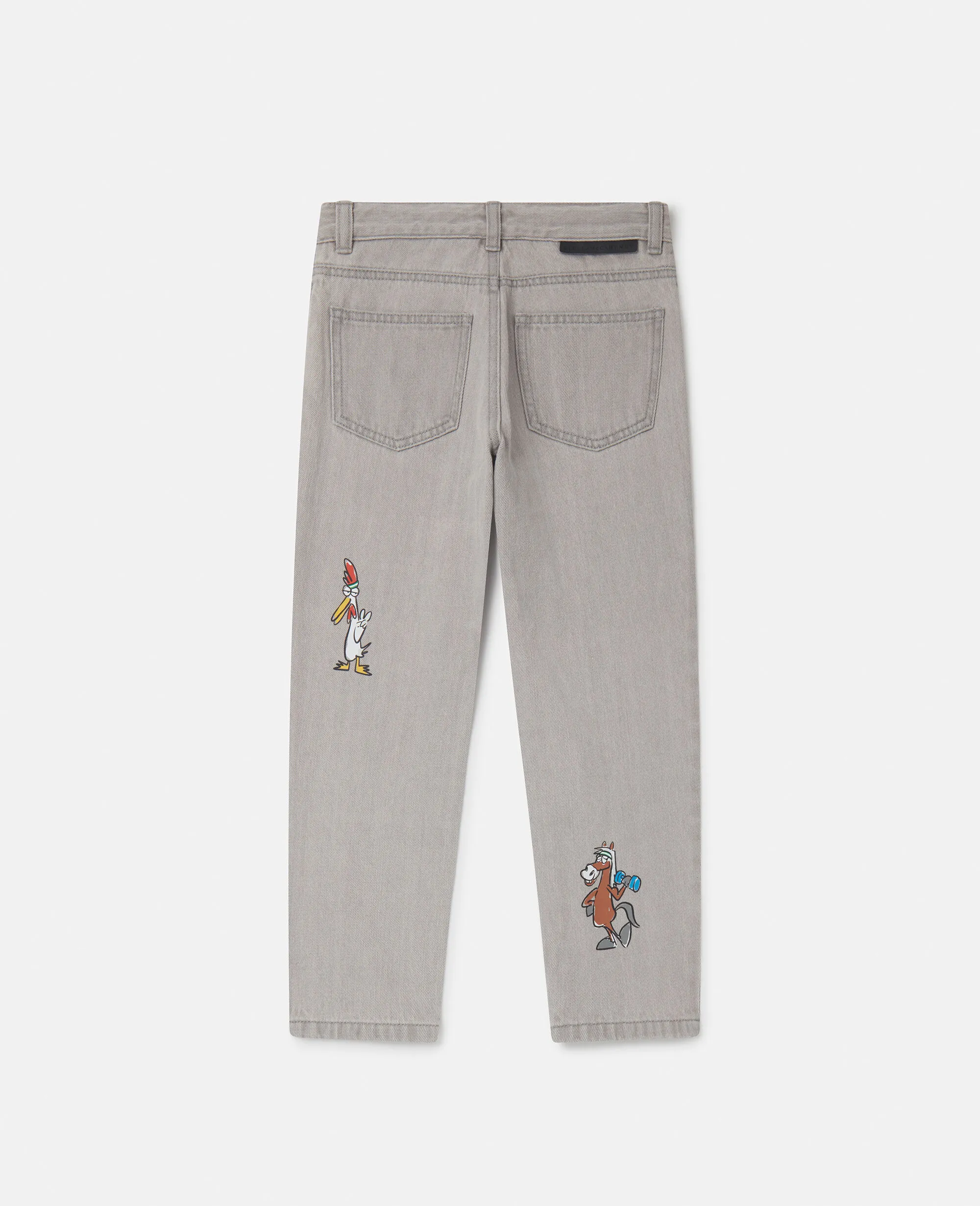 Animal Embroidered Denim Jeans