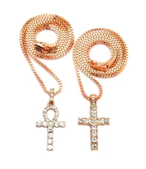 Ankh / Cross Set (Rose Gold)