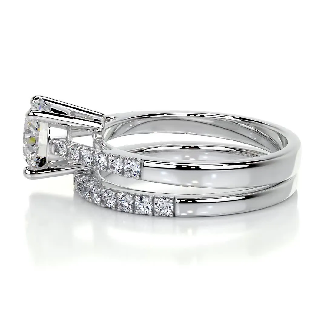 Anna Lab Grown Diamond Bridal Set -14K White Gold