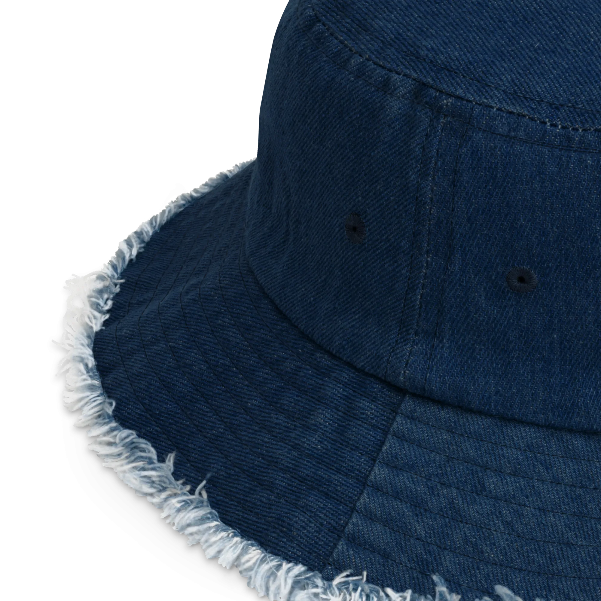 Anti Racist Social Club Distressed Denim Bucket Hat