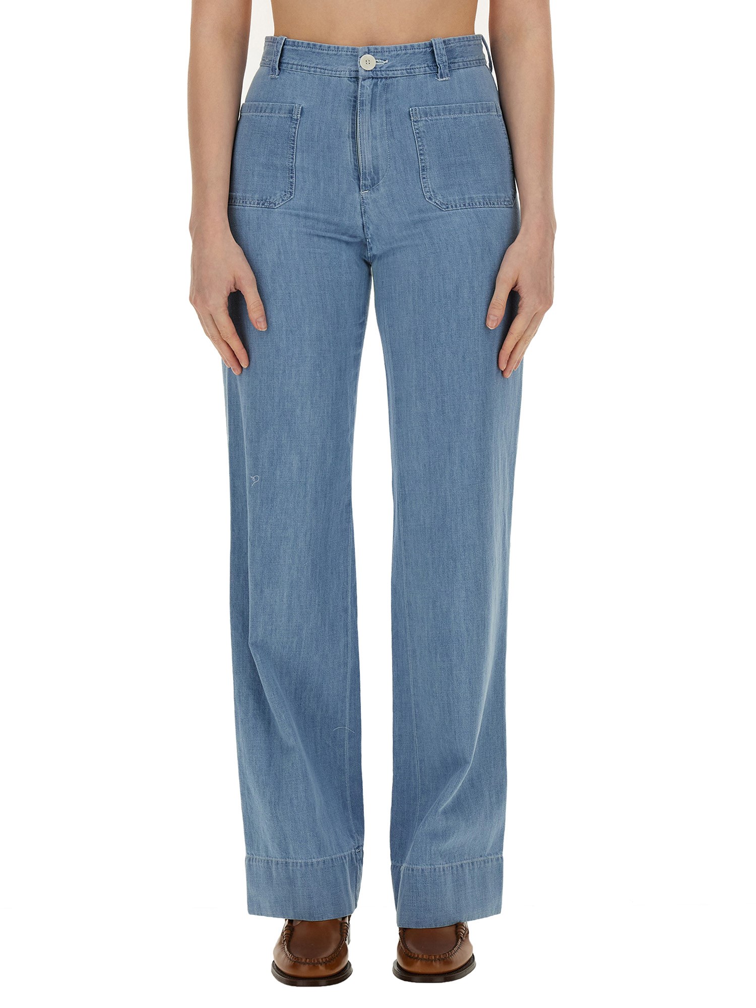 EMILIE COTTON DENIM JEANS by A.P.C.