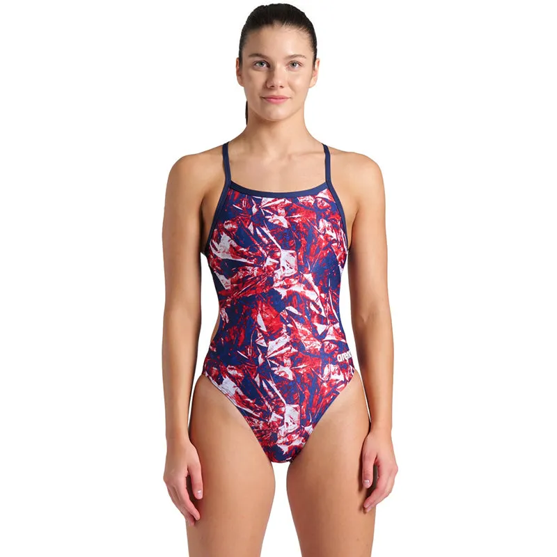 Arena - Crackle Challenge Back Ladies Swimsuit - Black/Team Red