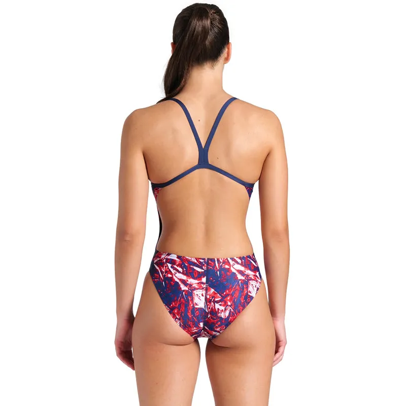 Arena - Crackle Challenge Back Ladies Swimsuit - Black/Team Red