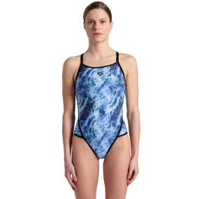 Arena - Pacific Super Fly Back Ladies Swimsuit - Black/Blue Multi