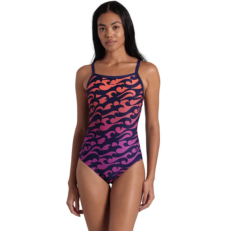 Arena - Surfs Up Light Drop Back Ladies Swimsuit - Navy/Multi