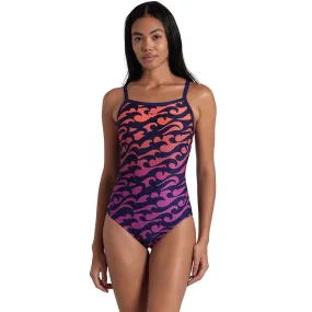 Arena - Surfs Up Light Drop Back Ladies Swimsuit - Navy/Multi