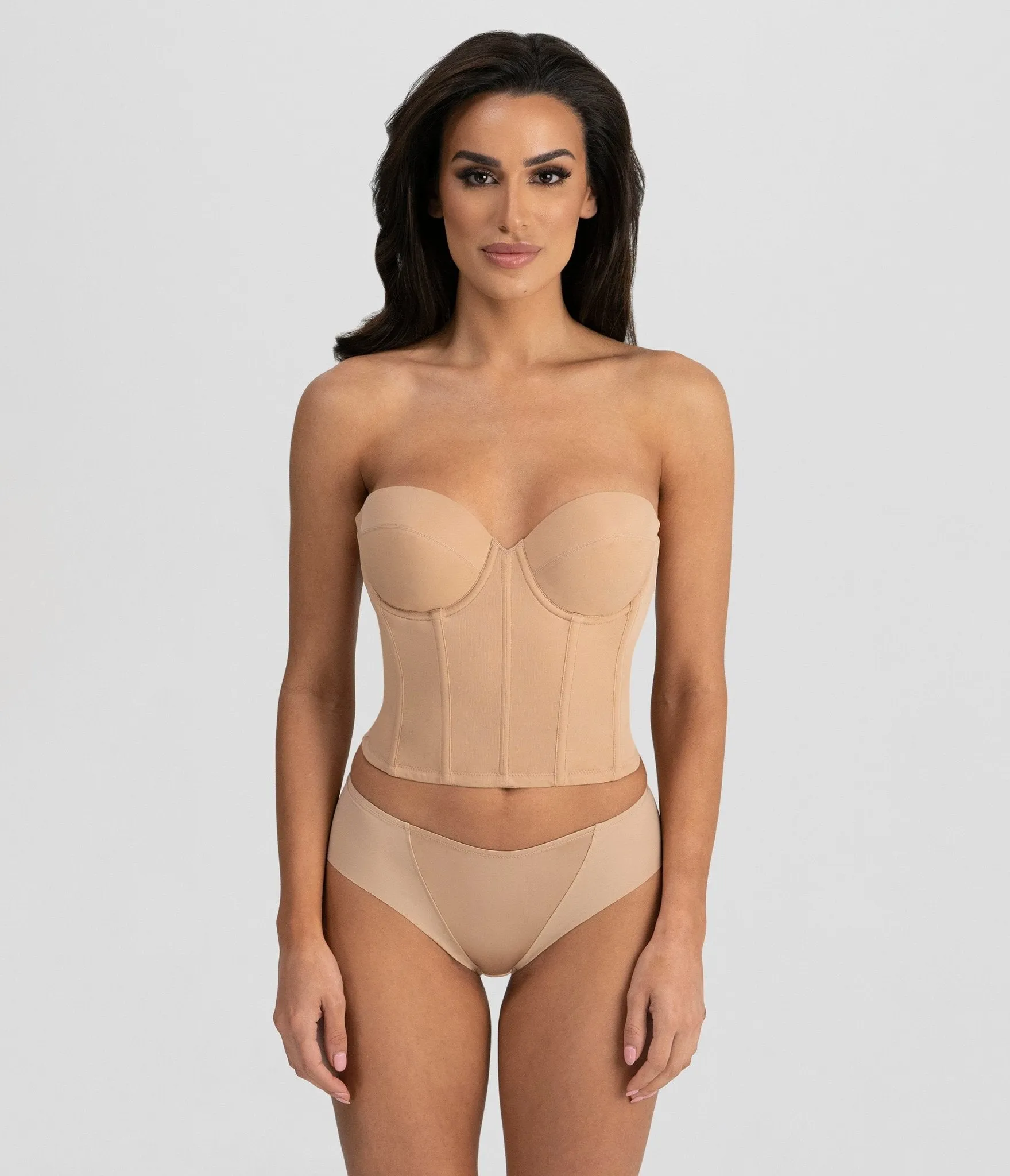 Backless Strapless Brie Bridal Bra Mocha