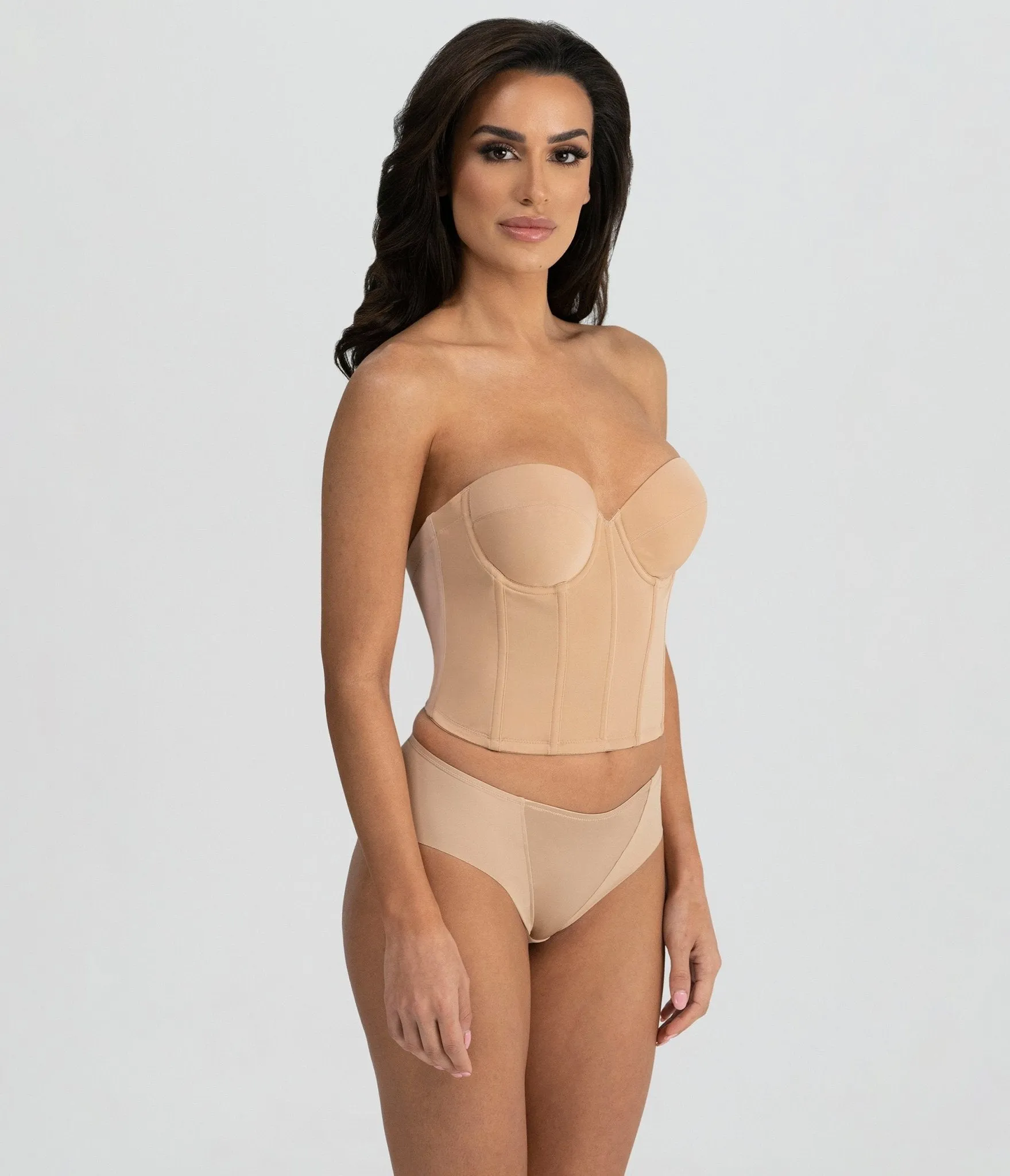 Backless Strapless Brie Bridal Bra Mocha