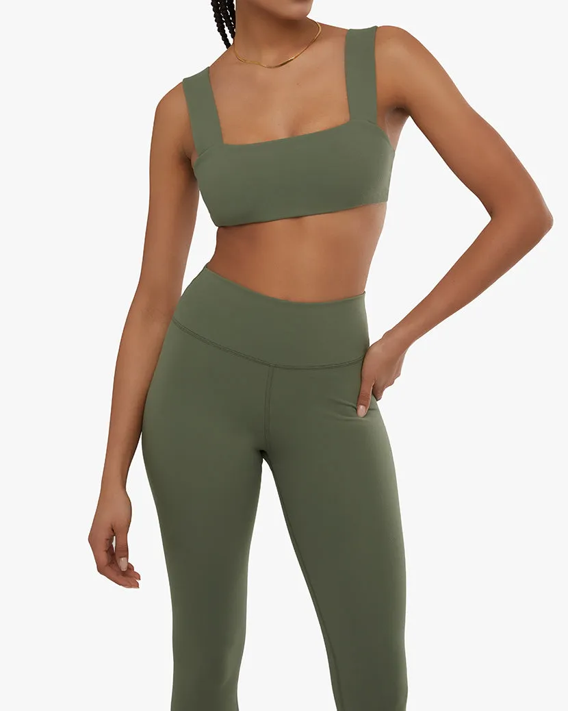 Bandeau Bra Top | Army Green