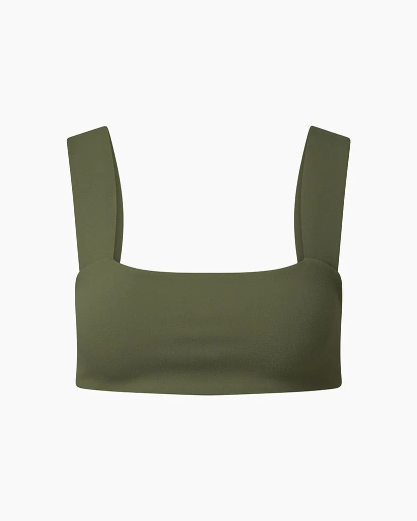 Bandeau Bra Top | Army Green