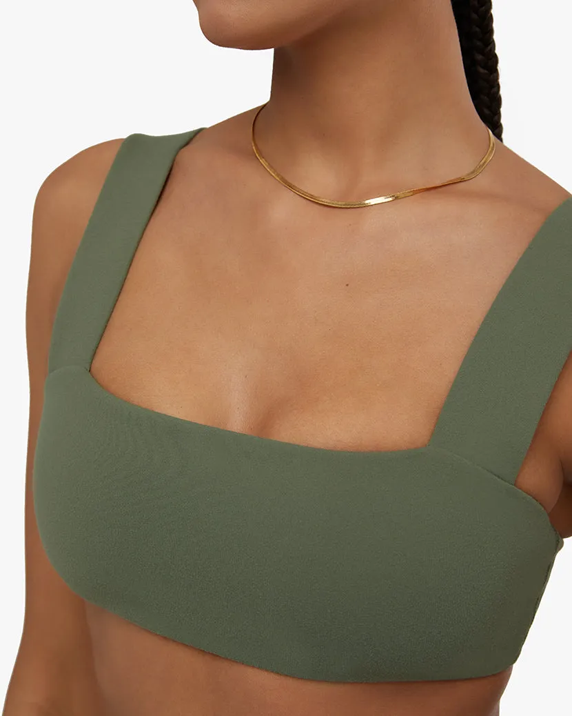 Bandeau Bra Top | Army Green