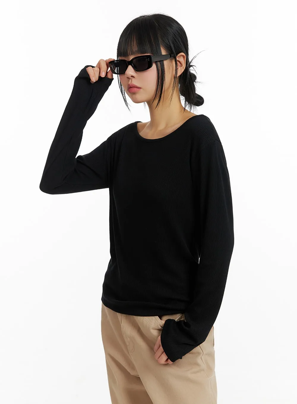 IM414 Basic Long Sleeve Round Neck