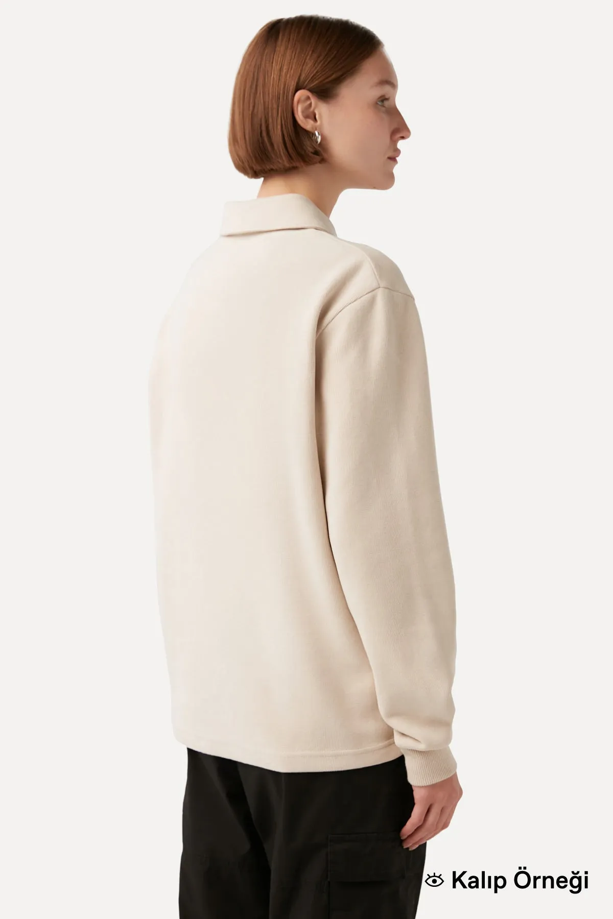 Bozay Super Soft Polo Sweatshirt - Bej