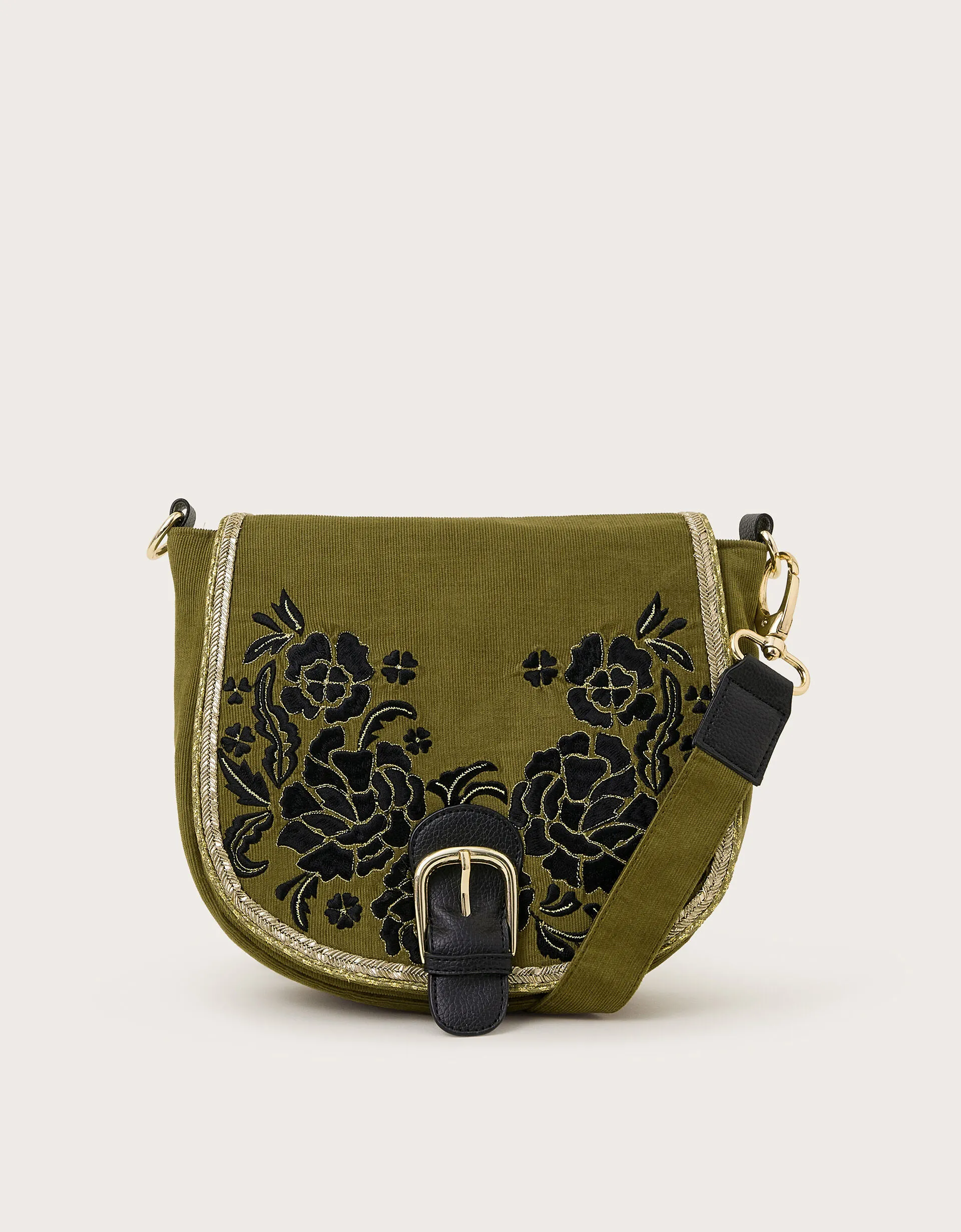 Beth Embroidered Saddle Bag