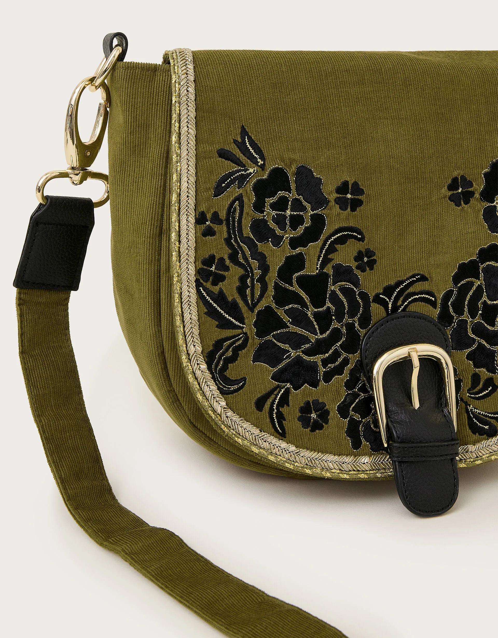 Beth Embroidered Saddle Bag