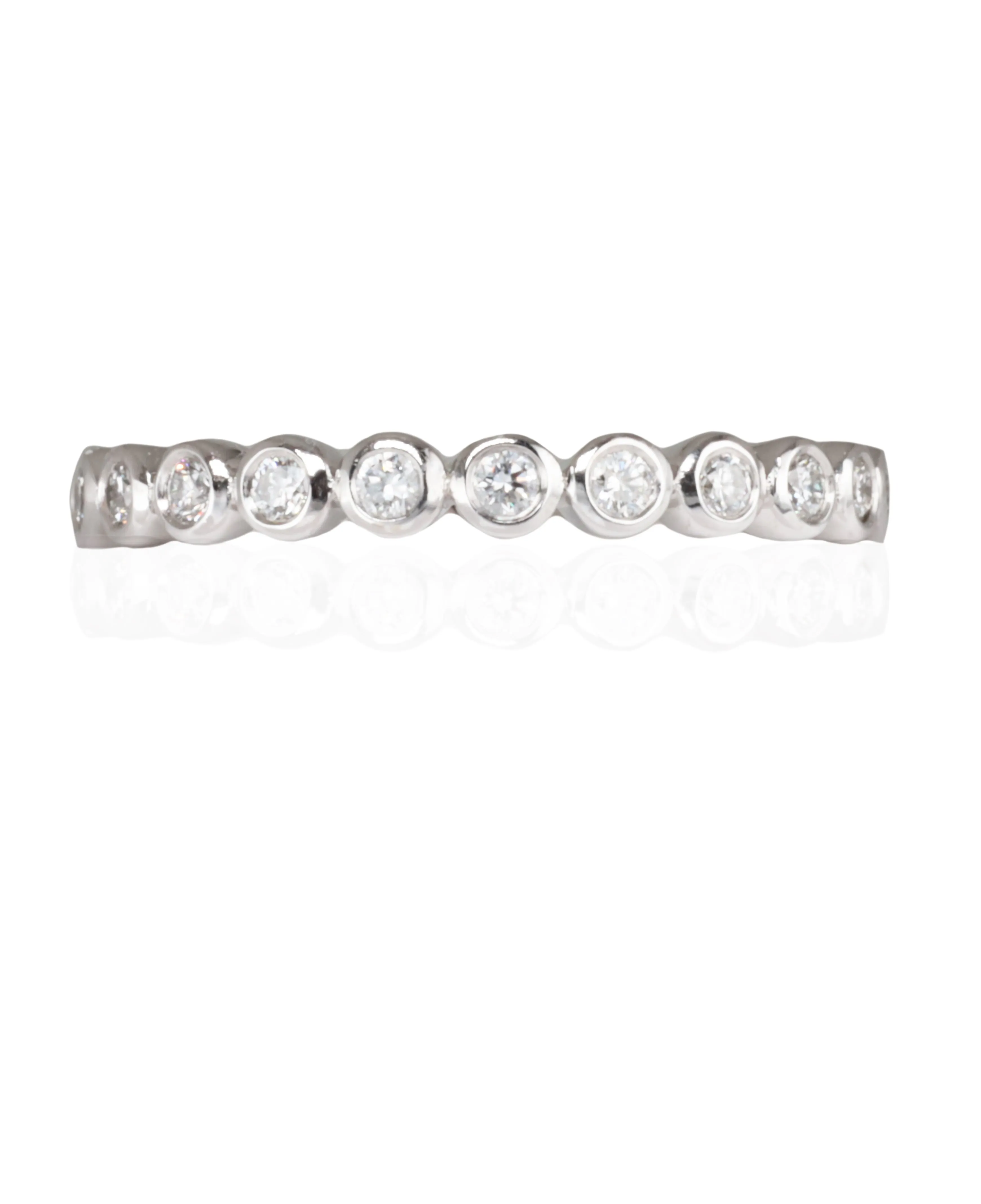 White Gold Bezel Diamond Ring