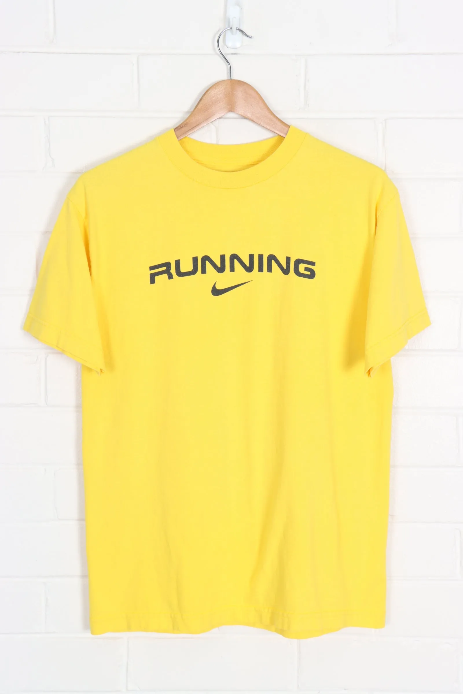 Black & Yellow Centre Swoosh Running T-Shirt