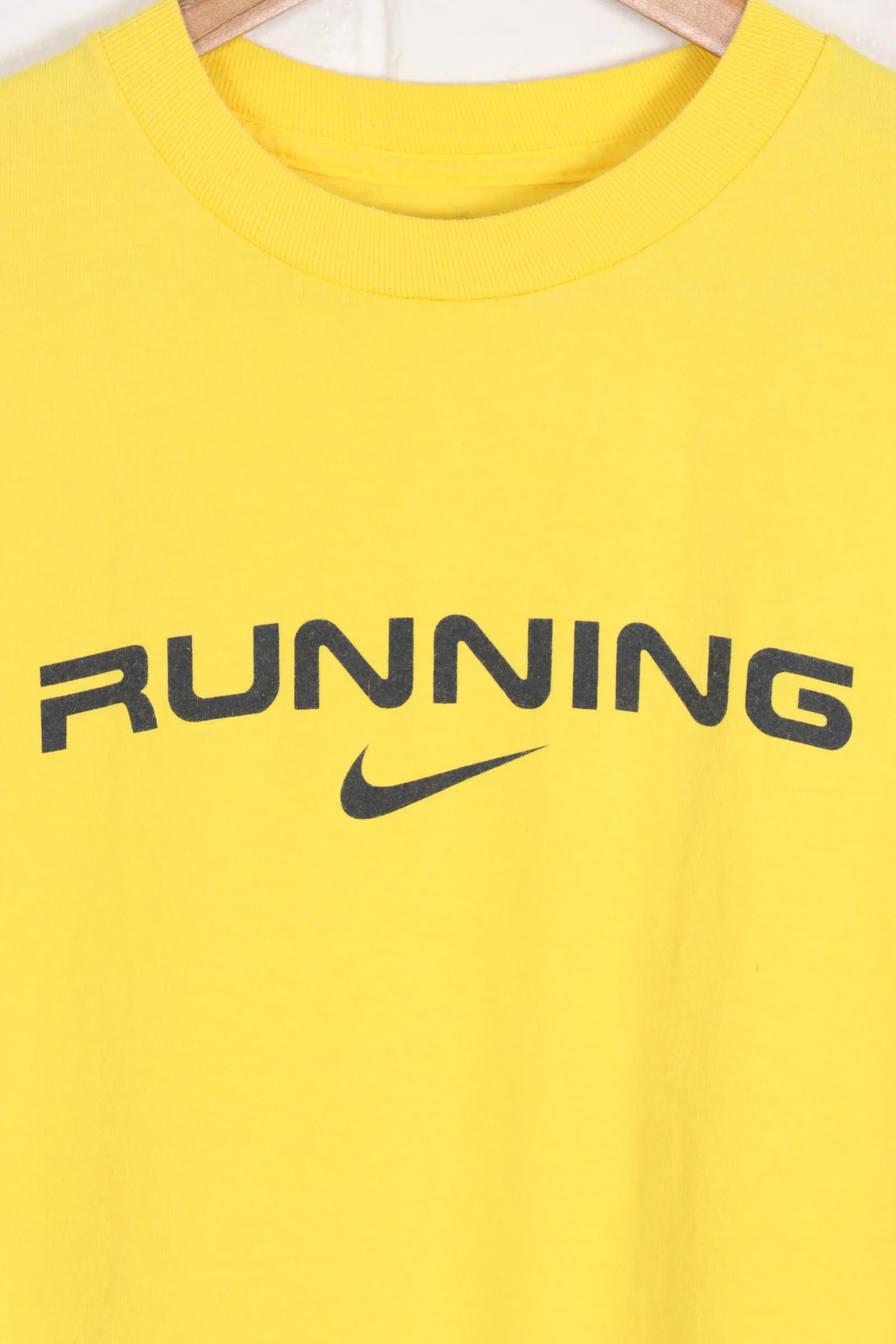 Black & Yellow Centre Swoosh Running T-Shirt