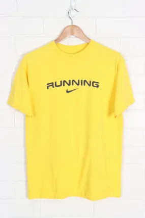 Black & Yellow Centre Swoosh Running T-Shirt